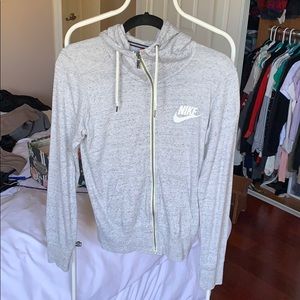 Grey Nike thin zip up